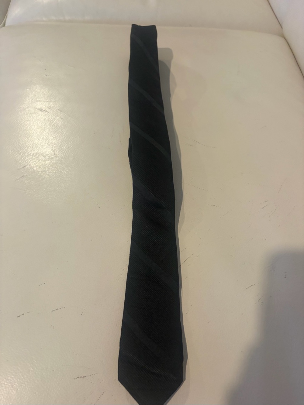 Express Black Slim Striped Tie